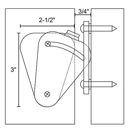 WINSOON Barn Door Lock Hardware Black Steel - color: Black