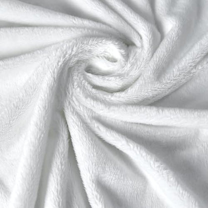 Surf turtle White Super Soft Minky Fabric by The Yard, 36"x60" - color: White