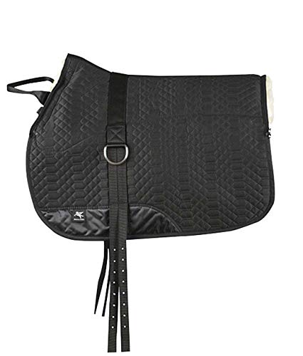 Engel Sheepskin Lined Bareback Pad - Western - color: black medical