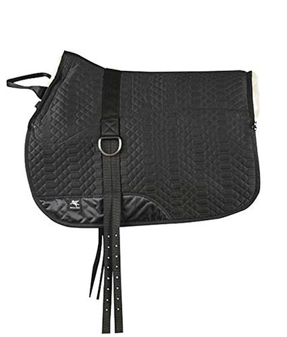Engel Sheepskin Lined Bareback Pad - Western - color: black medical