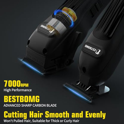 BESTBOMG® Hair Clippers for Men, Clipper, Trimmer & Shaver Set, BS-808A - color: Black