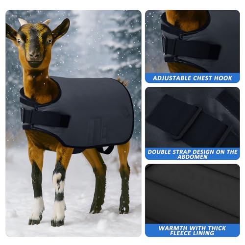 Shinylin Goat Blanket for Winter Sheep & Calf Blanket, Gray, Size XL