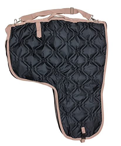 AJ Tack Western Padded Saddle Carrier Bag with Shoulder Strap, Black - color: Black