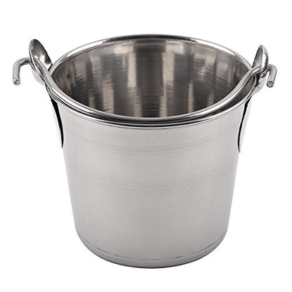 Lindy's 1-Quart Stainless Steel Bucket, Durable Seamless Bucket for Many Home Tasks, Carry Water or Milk, Fill with Food, Use as a Flower Pot, Cleaning Bucket, Table Centerpiece and Much More - size: 1 quart