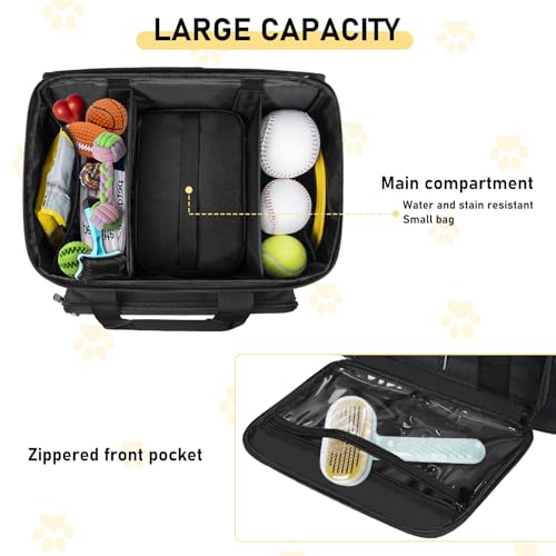 GMAK Pet Grooming Bag,Pet Hair Clipper Organizer Grooming Bag for Equipment - color: Black