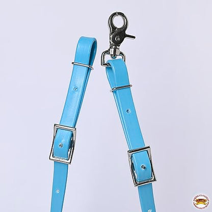 HILASON Western Horse Biothane Leather Rein, Full Size - color: Turquoise