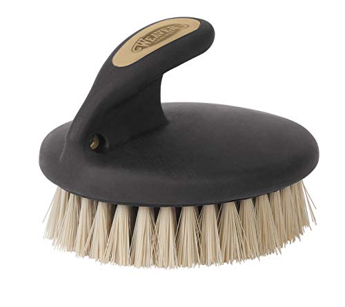 Weaver Leather Palm-Held Face Brush w/Soft Bristles Black/Tan