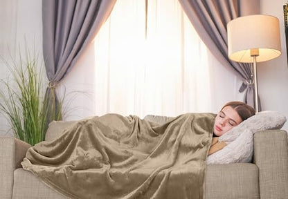 Utopia Bedding Ultra Soft Fleece Bed Blanket Throw Size Camel (50x60 Inch) - color: Camel, size: Throw (50x60 Inch)