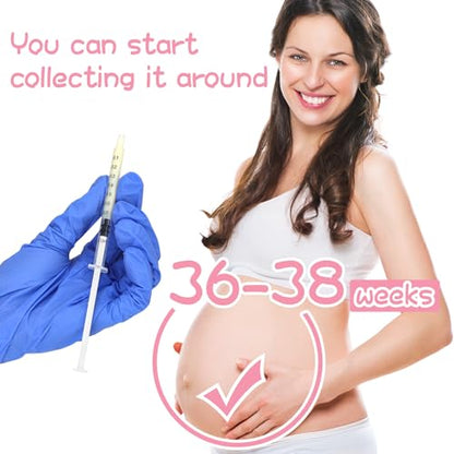 Trelaco 50 Sets 1 Ml Breast Milk Syringes No Needle Colostrum | Sterile Sealed with Caps and Cup, Baby Name Labels, Needle-free Harvesting for Storing Freezing Milk, For Postpartum Moms - size: 1 ml
