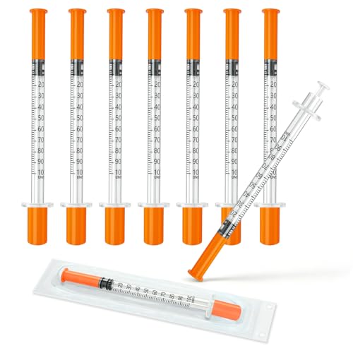100 Pack, 1ml 31G 5/16''(8mm), Jeringa, Jeringas con agujas para inyectar - style: 1ml/cc 31G 5/16"