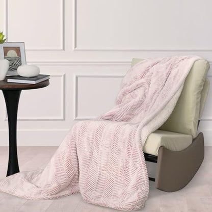 Templewet Heated Blanket Throw 50" x 60",Fluffy Electric Blanket,Pink | Timer Settings,Auto Off,Soft Sherpa Heated Throw Blanket,Machine Washable,Fast Heating for Sofa Bed Office Use,Gifts for Mom - color: Frosty Pink