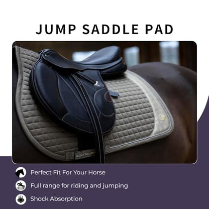 EQUINEWAVE GP Saddle Pad – Satin-Finish Quilted Design - color: Olive Green