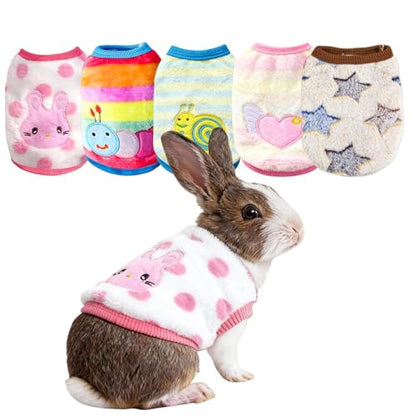 Ultra-Small Pet Winter Clothes, 5-Piece Luxuriously Soft Coral Fleece Set - size: XS