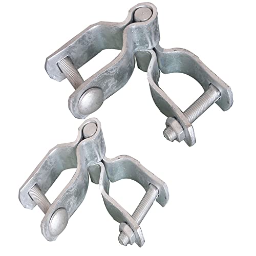 1-3/8" Chain Link Fence Post Hinge - Galvanized Steel Zinc Plated Pipe Hinge for Gate and Fence Frame