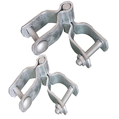 1-3/8" Chain Link Fence Post Hinge - Galvanized Steel Zinc Plated Pipe Hinge for Gate and Fence Frame