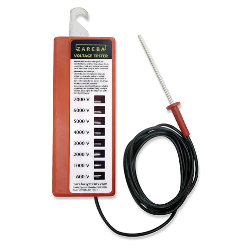 Zareba 8-Light Voltage Tester - Test Low Impedence and Standard Fence Chargers - Test between 600 and 7,000 Volts - RSVT8
