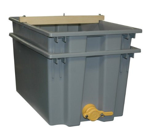 Mann Lake Plastic Uncapping Tank, Gray, Honey Gate Included