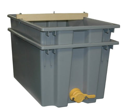 Mann Lake Plastic Uncapping Tank, Gray, Honey Gate Included