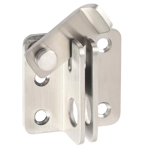 Alise Flip Latch Door Latch Heavy Duty Gate Latch Barn Door Lock,Brusehd | SUS 304 Stainless Steel Door Latch Lock for Wooden Fence Shed Barn Chicken Dog Cage Window Cabinet Backyard Garage - color: Brushed Nickel, size: Small Size (SUS304 SS)