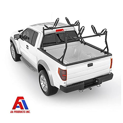 Model X35 Truck Rack with 8 Non-Drilling C-Clamps and 2 Sets Kayak J-Racks with Ratchet Lashing Straps & Ratchet Bow and Stern Tie Down Straps - color: KX-355