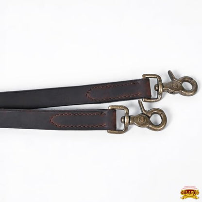 HILASON Western Genuine Leather Horse Split Reins | Riding-Reins Reining-Reins Heavy-Duty-Rein - color: Dark Brown 1, size: 3/4in x 7ft