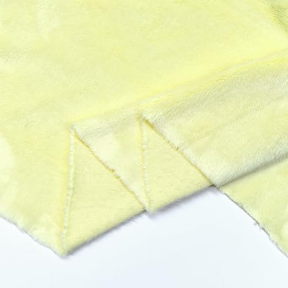 Surf turtle Light Yellow Super Soft Minky Fabric by The Yard, 36"x60" - color: Light Yellow