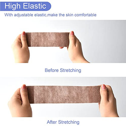 2 Inches Self Adhesive Bandage Wrap Cohesive Wrap, 9 Pack, Brown - color: Brown, size: 2 Inch