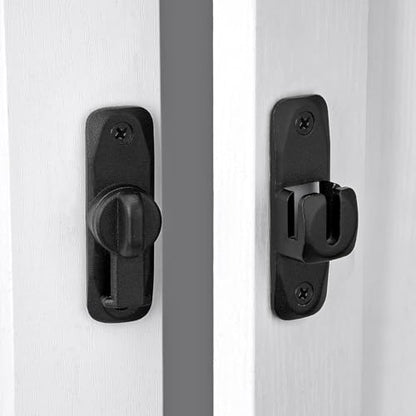 Matte Black Barn Door Latches,90/180 Degree Gate Lock_B - color: Matte Black