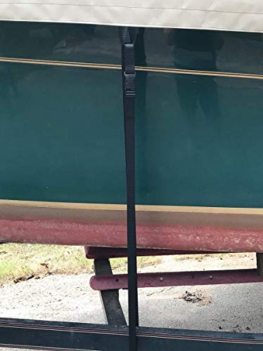 EZ-Xtend Adjustable Boat Cover Tie Down Straps w/Delrin Quick Release Buckles - Heavy Duty 1" Polyester Webbing 4500 lb Break Strength - 250 lb QR Buckle - Boat Accessories - 2 Pack