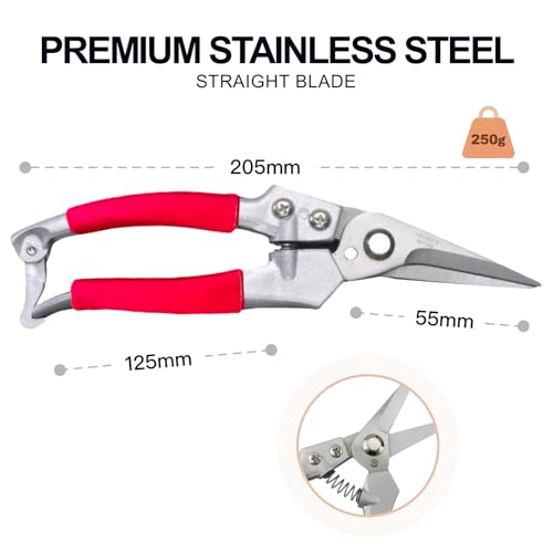 Goat Hoof Trimmers and Farrier Shears – Versatile Hoof, Wire, and Pipe Cutting Tool for Livestock – Silver (Silver-Red 2pack) - style: Silver-Red 2pack
