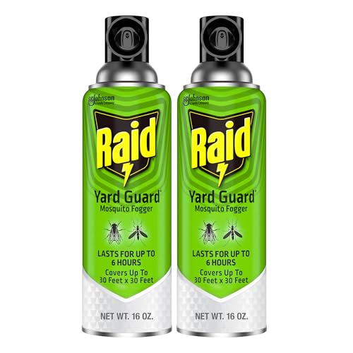 Raid Yard Guard Mosquito Fogger for Outdoor Yard Patio Deck and Garden Mosquito Control Aerosol Spray 16 Ounce (Pack of 2) - size: 16 Ounce (Pack of 2)