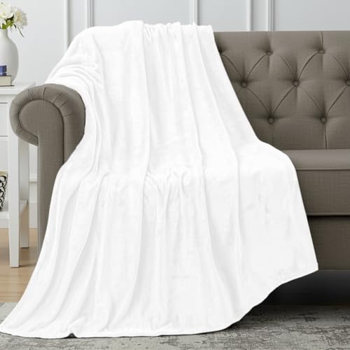 Utopia Bedding Ultra Soft Fleece Bed Blanket Throw Size White (50x60 Inch) - color: White, size: Throw (50x60 Inch)