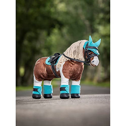 LeMieux Toy Pony Bandages for Toy Pony - Fleece - Simple Fastening - Suitable for Ages 3 Years + - Azure - color: Azure