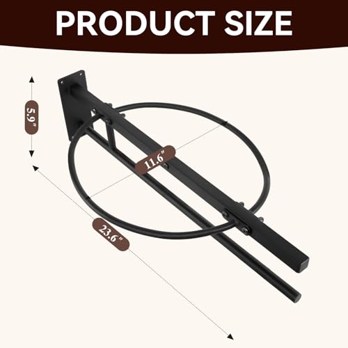 2 Pack Saddle Rack with Pad Bar, Wall Mounted Horse Saddle Stand