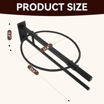 2 Pack Saddle Rack with Pad Bar, Wall Mounted Horse Saddle Stand