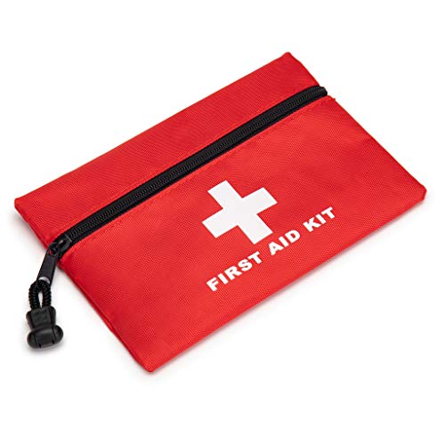 Red Emergency Pouch - Small Travel First Aid Bag for Car, Home, Office & Outdoors (6.3x4.3) - style: 6.3x4.3inch
