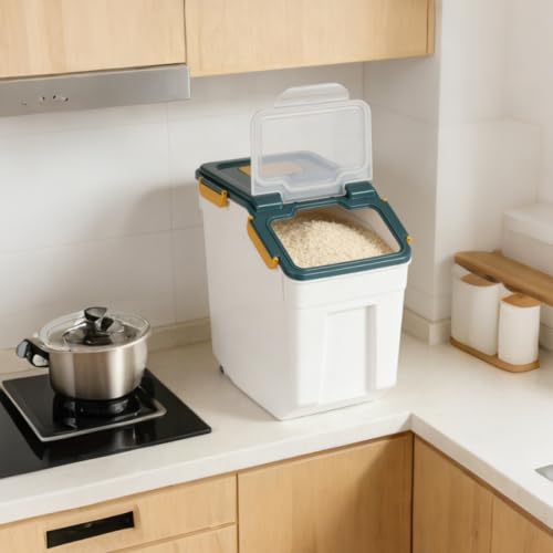 Saim 6Pack 50lb Flour & Rice Storage Container Bin, Dark Blue - color: 6Pack 50lbs Dark Blue
