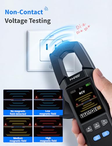 FNIRSI DMC-100 Clamp Meter 9999 Counts TRMS, 600A AC/DC Amp Meter