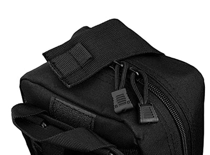 Scherber Premium IFAK Kit Trauma Pack | HSA/FSA Approved | SOF Tourniquet, QuikClot 4x4 HyFin Chest Seal, Israeli Bandage | Fully Stocked MOLLE Pouch for Gunshot, Bleeding, Major Wound Care (Black) - color: Black