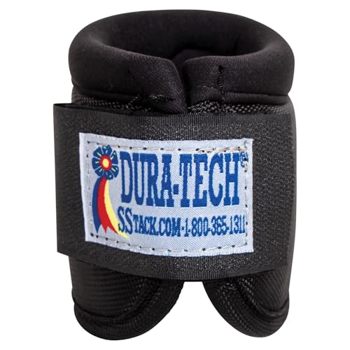 Dura-Tech Ballistic Bell Boots for Horses | Ballistic Nylon Outer | Neoprene Cushioning | Rub-Free Design | Secure Fit for Active Horses - size: Medium
