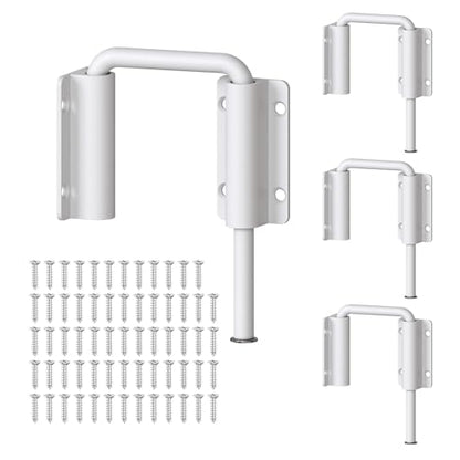 Sliding Door Loop Lock Latch, 2-3/8 Inch Barn Door Lock White 4PC - color: White-4 Pcs