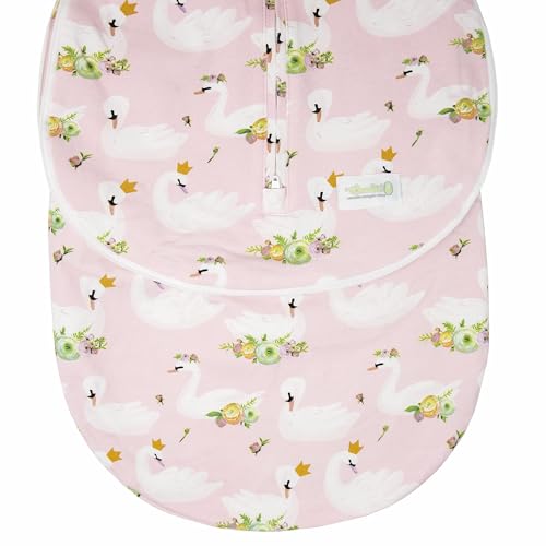 Woombie Grow with Me Baby Swaddle, Convertible Swaddle Fits 0-9 Months, Expands to Wearable Blanket for up to 18 Months, Princess Swan - color: Princess Swan, style: Grow With Me