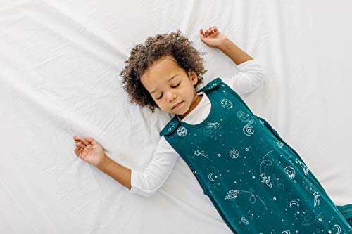 Woolino 4 Season Toddler Sleeping Bag, Merino Wool and Organic Cotton Baby Sleep Bag Sack, 2-4 Years, Space (Glow In The Dark) - color: Space (Glow In The Dark)