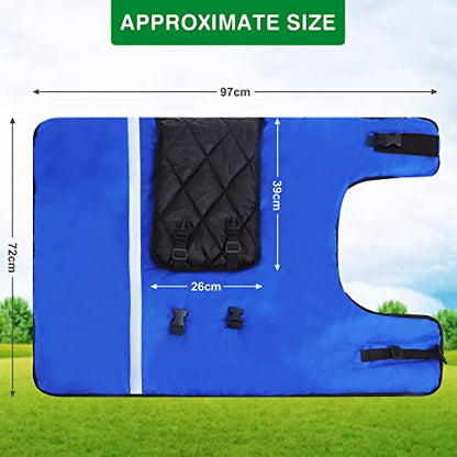 Calf Blankets Jacket for Calves - Keep Calves Warm, Soft Calf Cow Goat Dog Warm Clothes Comfortable Freezing Resistance Cold Proof Oxford Cloth Waterproof - color: Blue