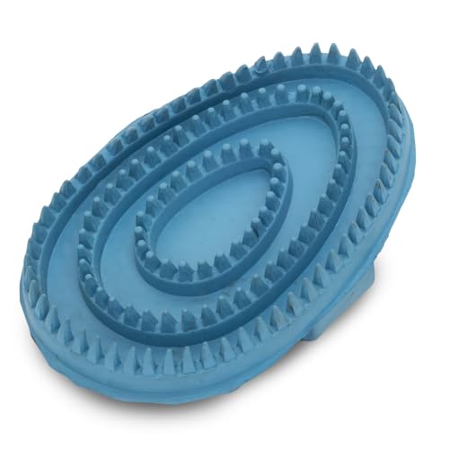 Grewal Equestrian Palm Fit Curry Comb (Pacific Blue) - color: Pacific Blue