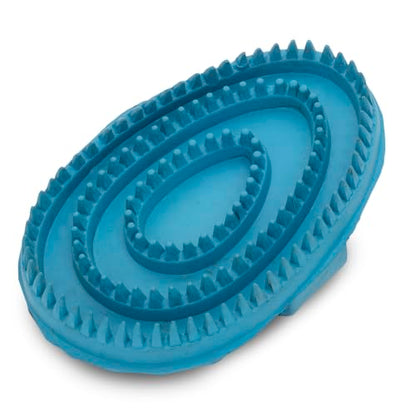 Grewal Equestrian Palm Fit Curry Comb (Pacific Blue) - color: Pacific Blue
