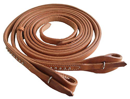 Challenger USA 7' 4" x 5/8" Horse Western Leather Quick Change Split Reins 66RT11