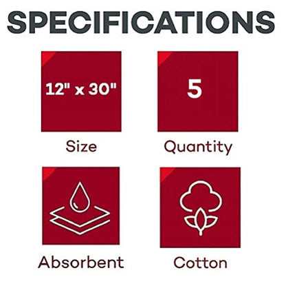 Dealmed Multi-Trauma Dressing - 12" x 30" Sterile Emergency Pad - 5 Count - size: Pack of 5, style: 12" x 30"