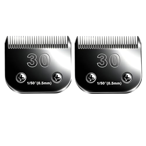 30 Blade Dog Grooming Blades Compatible with Andis/Wahl KM10 Series - color: 2PC 3-3/4FC: 1/2" (13 mm)