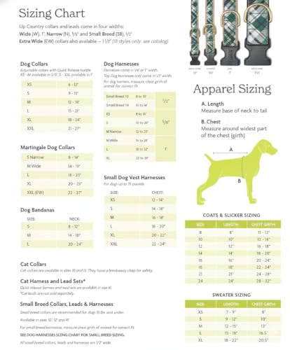 Up Country Counting Sheep Dog Collar, 5/8” Width, Small (9 to 15 inches) 5/8 inch Narrow Width - size: 5/8” Width, Small (9 to 15 inches)